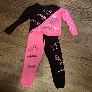 Flowers by Zoe matching long sleeve shirt and jogger